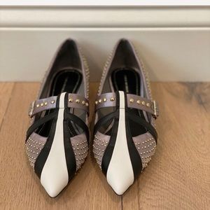 Zara Limited Edition Studded Kitten Heels